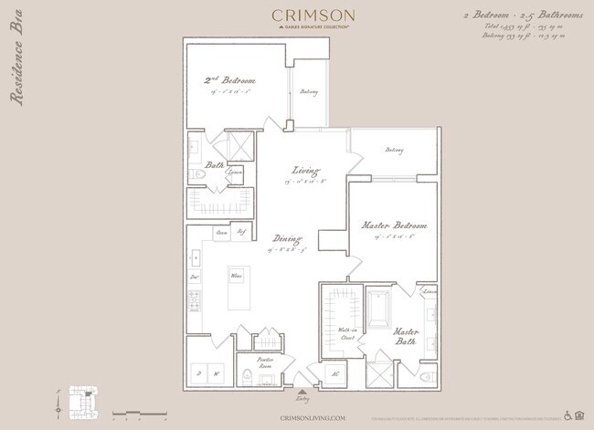 2 Beds • 2 Bath 0507 floor plan